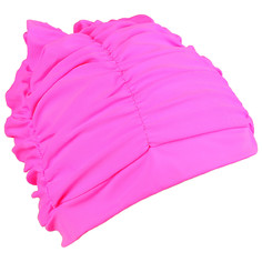 Шапочка для плавания объемная с подкладом, лайкра, цвет розовый NO Brand