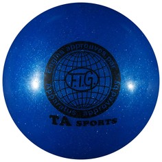 Мяч для гимнастики блеск, 16,5 см, 280 г, цвет синий NO Brand