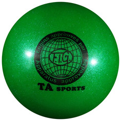 Мяч для гимнастики, блеск, 18,5 см, 400 г, цвет изумрудный NO Brand