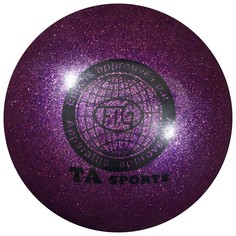 Мяч для гимнастики 16,5 см, 280 г, блеск, цвет фиолетовый NO Brand
