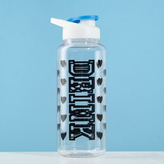 Бутылка для воды drink 1 л, с подвесом, 8.3х24 см NO Brand