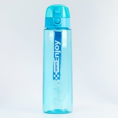 Бутылка для воды enjoy sports, 800 мл, клик, на ремешке, голубой 8х26 см NO Brand