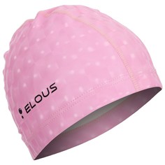 Шапочка для плавания elous, с 3d эффектом, el002, полиуретан, цвет розовый NO Brand