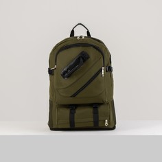 Рюкзак туристический, 21 л/25 л, отдел на молнии, 3 наружных кармана, с расширением, цвет хаки NO Brand