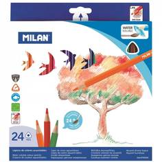 Трехгранные акварельные цветные карандаши Milan