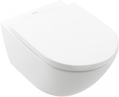Подвесной безободковый унитаз с сиденьем микролифт Villeroy & Boch Subway 3.0 4670TSR1