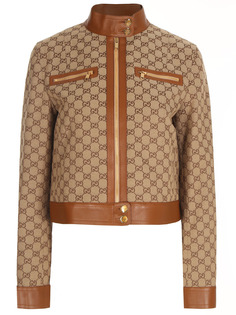 Куртка хлопковая с принтом Gucci