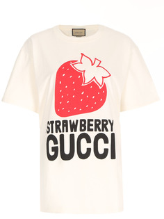 Футболка хлопковая с принтом Gucci