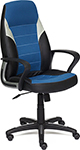 Компьютерное кресло Tetchair INTER (кож/зам/ткань черный/синий/серый 36-6/С24/14)