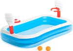Детский бассейн BestWay 54122 BW 254х168х102см Баскетбол с кольцами и 2-мя мячами, 636л