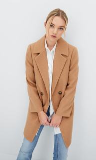 Stradivarius Двубортное Пальто С Застежкой На Пуговицы Бежевый S