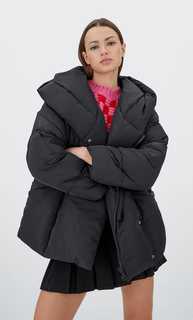 Stradivarius Стеганая Куртка Оверсайз Черный S