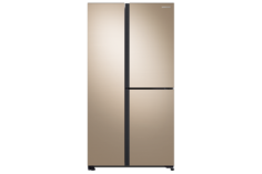 Холодильник Samsung RS63R5571F8 с Metal Cooling и льдогенератором, 634 л, Золотой