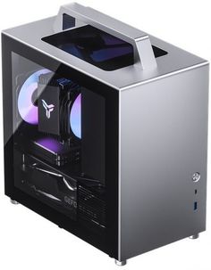 Корпус mini-ITX JONSBO T8 PLUS Silver без БП, боковые панели из закаленного стекла, серебристый