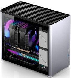 Корпус mATX JONSBO D30 без БП, боковая панель из закаленного стекла, серебристый