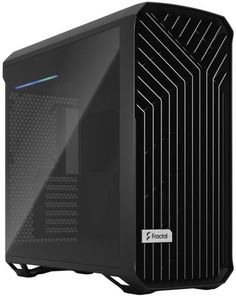 Корпус eATX Fractal Design Torrent Compact Black TG Dark Tint черный, без БП, закаленное стекло, 2*180mm fan, 2*USB 3.0, USB Type-C, audio
