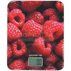 Весы кухонные электронные, Polaris, PKS 0832DG Raspberry, платформа, точность 1 г, до 8 кг, 005052