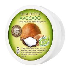 Крем для тела Easy Spa Shea Butter Avocado Deep Nourish and Repair Body Cream для глубокого питания сухой кожи, 230мл