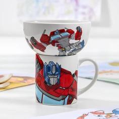 Набор посуды детский Hasbro Transformers «Оптимус Прайм», 2 предмета: кружка 200мл, миска 300мл