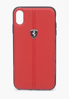 Чехол для iPhone Ferrari XS Max, Heritage W Leather Red