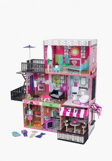 Дом для куклы KidKraft Бруклинский Лофт, с мебелью 25 предметов в наборе, свет, звук, для кукол 30 см