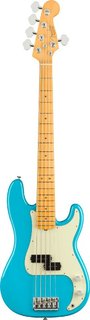 American PRO II Presicion Bass V MN Miami Blue Fender