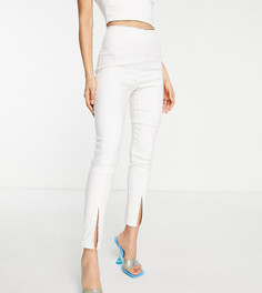 Белые брюки с разрезами спереди от комплекта Vesper Petite-Белый