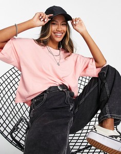 Свободная футболка персикового цвета с короткими рукавами Topshop-Оранжевый цвет