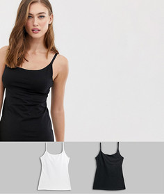 Комплект из 2 топов на бретельках для кормящих матерей из органического хлопка Lindex-Многоцветный