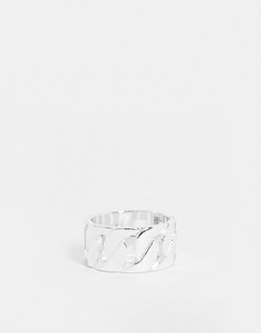 Серебристое кольцо с дизайном в виде цепочки WFTW-Серебристый