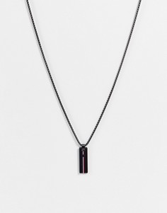 Ожерелье серого металлического цвета из нержавеющей стали с подвеской-планкой Tommy Hilfiger-Серебристый