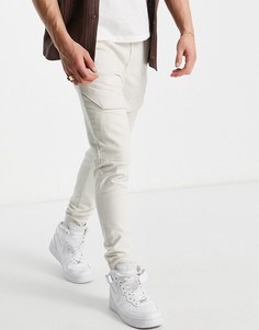 Светло-бежевые брюки карго с карманами спереди Jack & Jones Intelligence-Светло-бежевый цвет