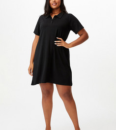 Черное платье-рубашка Cotton:On Curve-Черный цвет