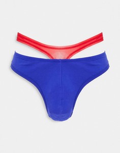 Сетчатые стринги с двумя ремешками ASOS DESIGN-Черный