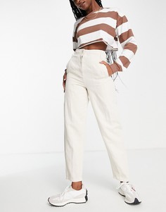 Легкие светло-бежевые брюки-галифе с завышенной талией Topshop-Светло-бежевый цвет