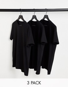 Набор из 3 черных футболок Bershka-Черный цвет