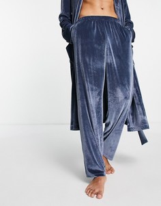 Велюровые брюки от комплекта для дома ASOS DESIGN-Серый
