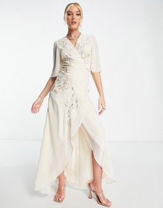 Свадебное платье цвета слоновой кости Hope & Ivy Bridal Leila-Белый