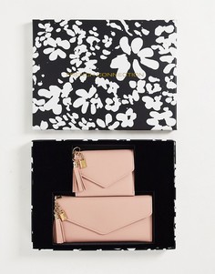 Пыльно-розовый подарочный набор кошельков с кисточками French Connection-Розовый цвет
