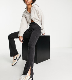 Темно-серые расклешенные джинсы с разрезами по бокам Parisian Tall-Серый