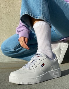 Баскетбольные кроссовки белого цвета со светоотражающей отделкой Tommy Jeans-Белый
