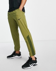 Джоггеры цвета хаки Nike Pro Training Flex Vent Max Dri-FIT-Зеленый цвет