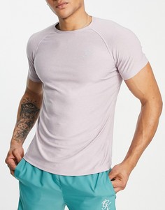 Меланжевая футболка лавандового цвета Gym King-Фиолетовый цвет