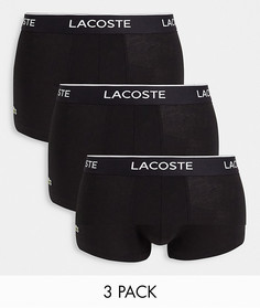 Набор из 3 черных боксеров-брифов Lacoste-Черный