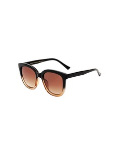 Солнцезащитные очки в стиле oversized в квадратной оправе черного/коричневого/прозрачного цвета A.Kjaerbede Billy-Черный