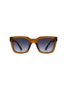 Квадратные солнцезащитные очки в прозрачной оправе с дымчатыми стеклами A.Kjaerbede Nancy-Серый