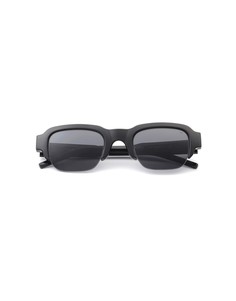 Квадратные солнцезащитные очки в черной матовой оправе A.Kjaerbede Hold-Черный