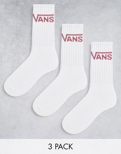 Набор из 3 пар белых носков Vans Classic-Белый