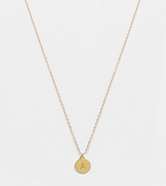 Маленькое золотистое ожерелье с подвеской с инициалом "А" Kate Spade-Золотистый