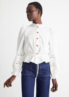 Блуза с пуговицами в виде клубники & Other Stories